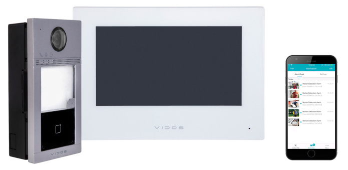 Zestaw podtynkowy wideodomofonu IP Vidos czytnik RFID monitor 7''